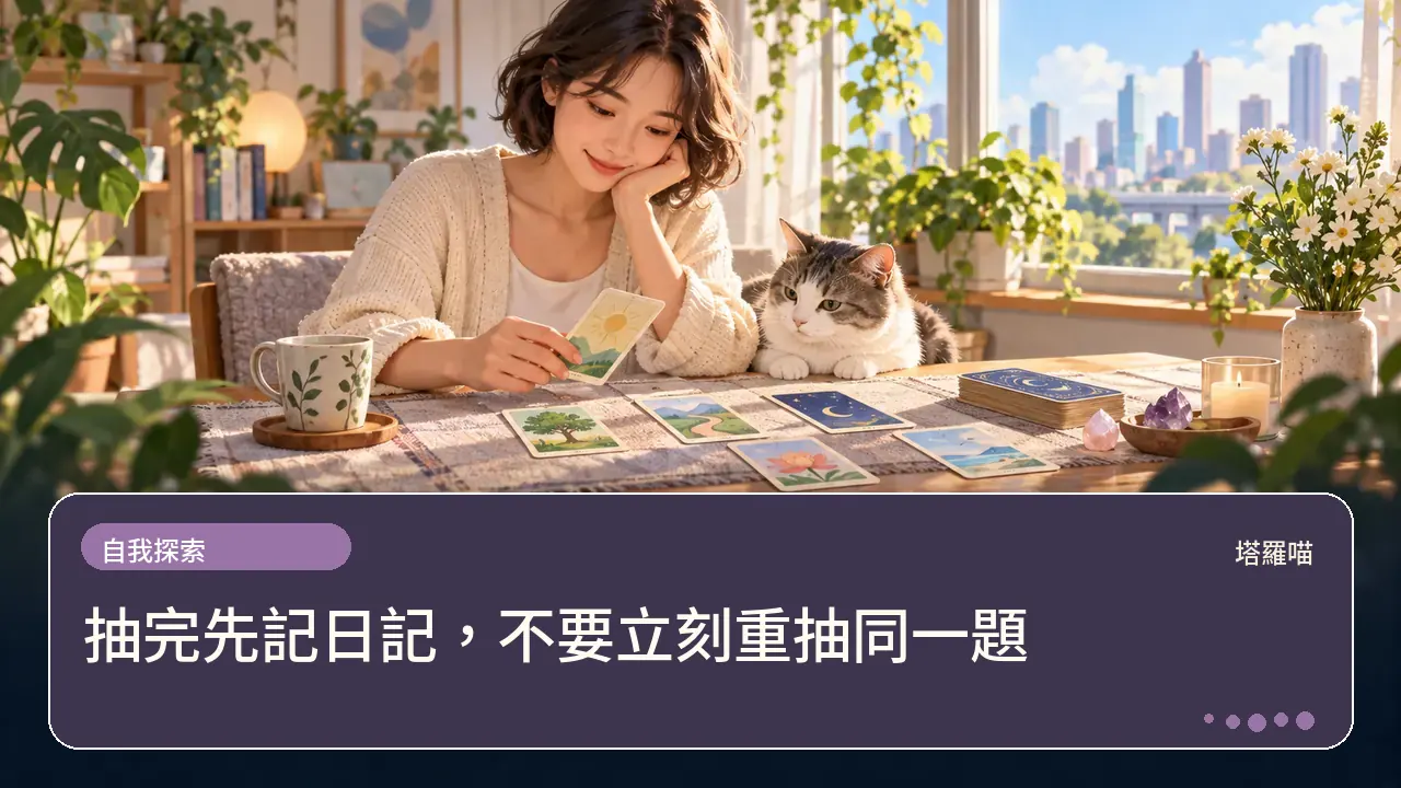 抽完先記日記，不要立刻重抽同一題主題插畫