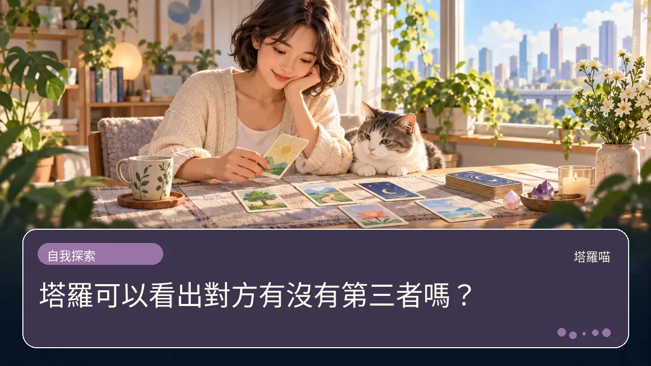 塔羅可以看出對方有沒有第三者嗎？主題插畫
