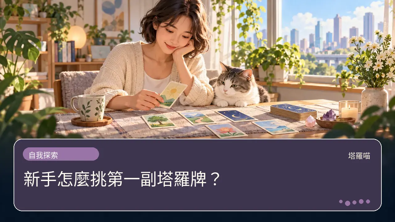 新手怎麼挑第一副塔羅牌?主題插畫