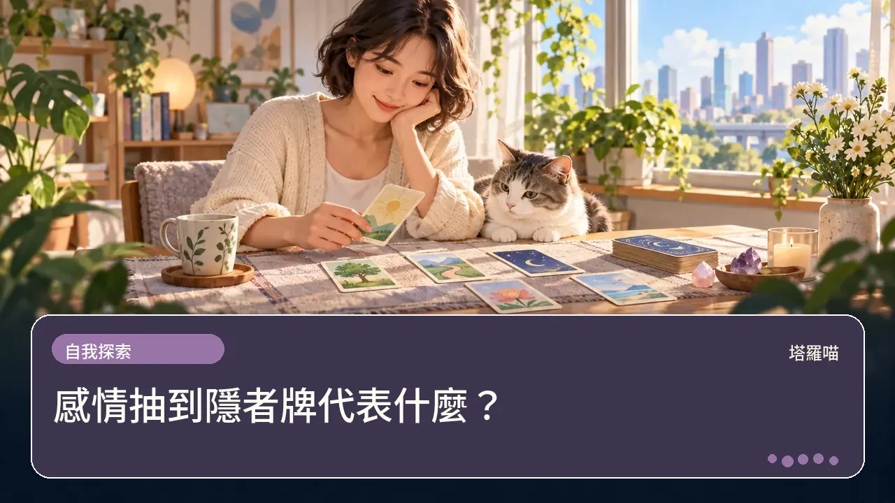 感情抽到隱者牌代表什麼?主題插畫