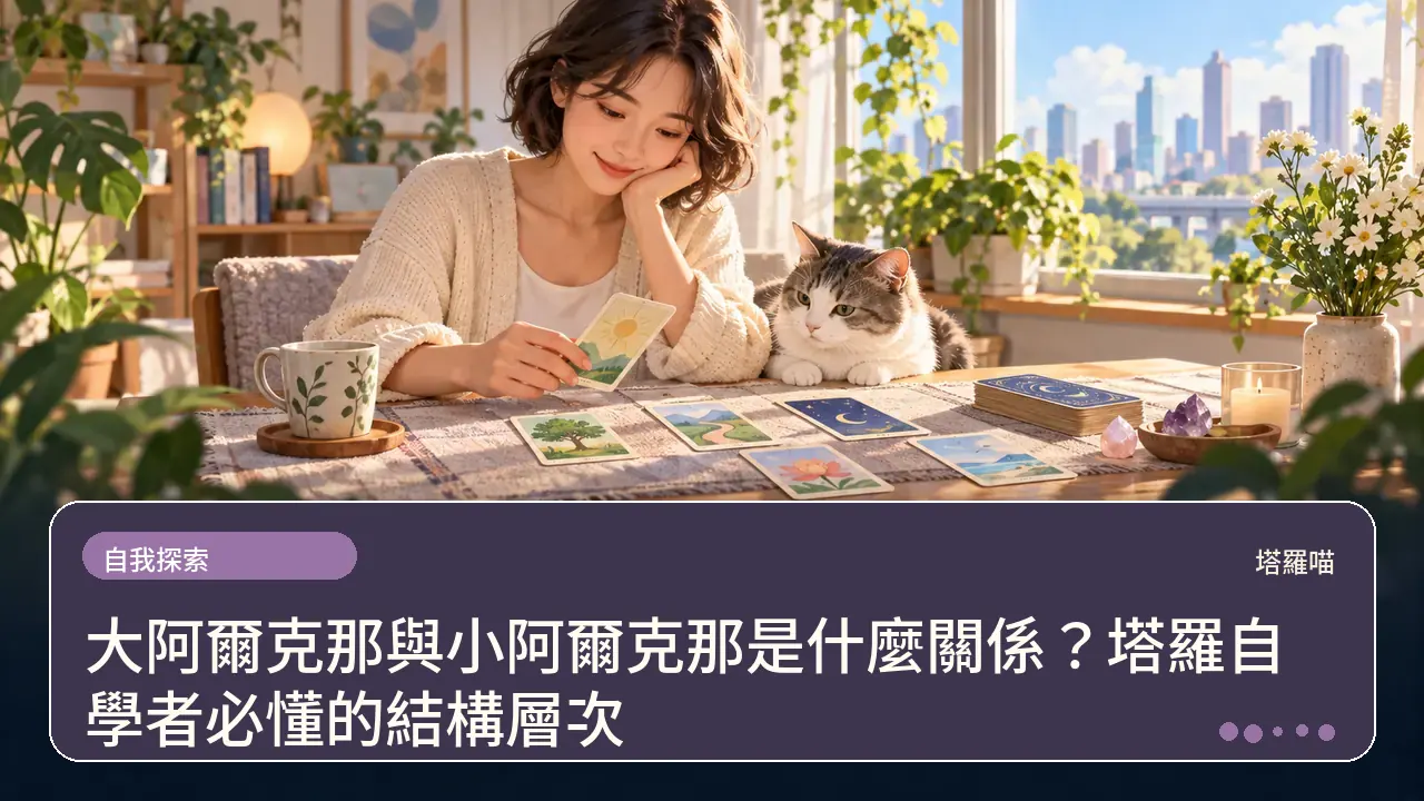 大阿爾克那與小阿爾克那是什麼關係?塔羅自學者必懂的結構層次主題插畫
