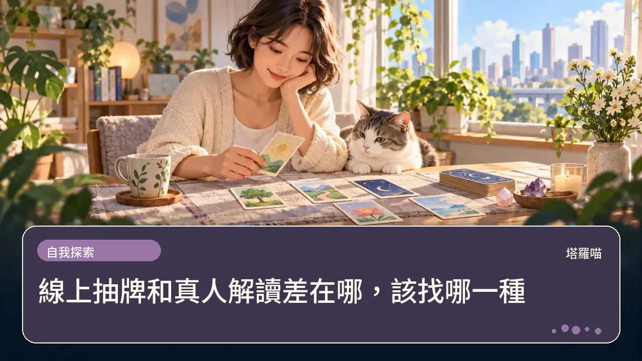 線上抽牌和真人解讀差在哪,該找哪一種主題插畫