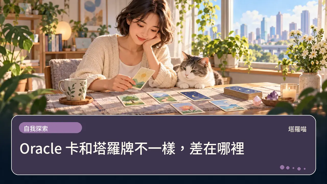 Oracle 卡和塔羅牌不一樣，差在哪裡主題插畫
