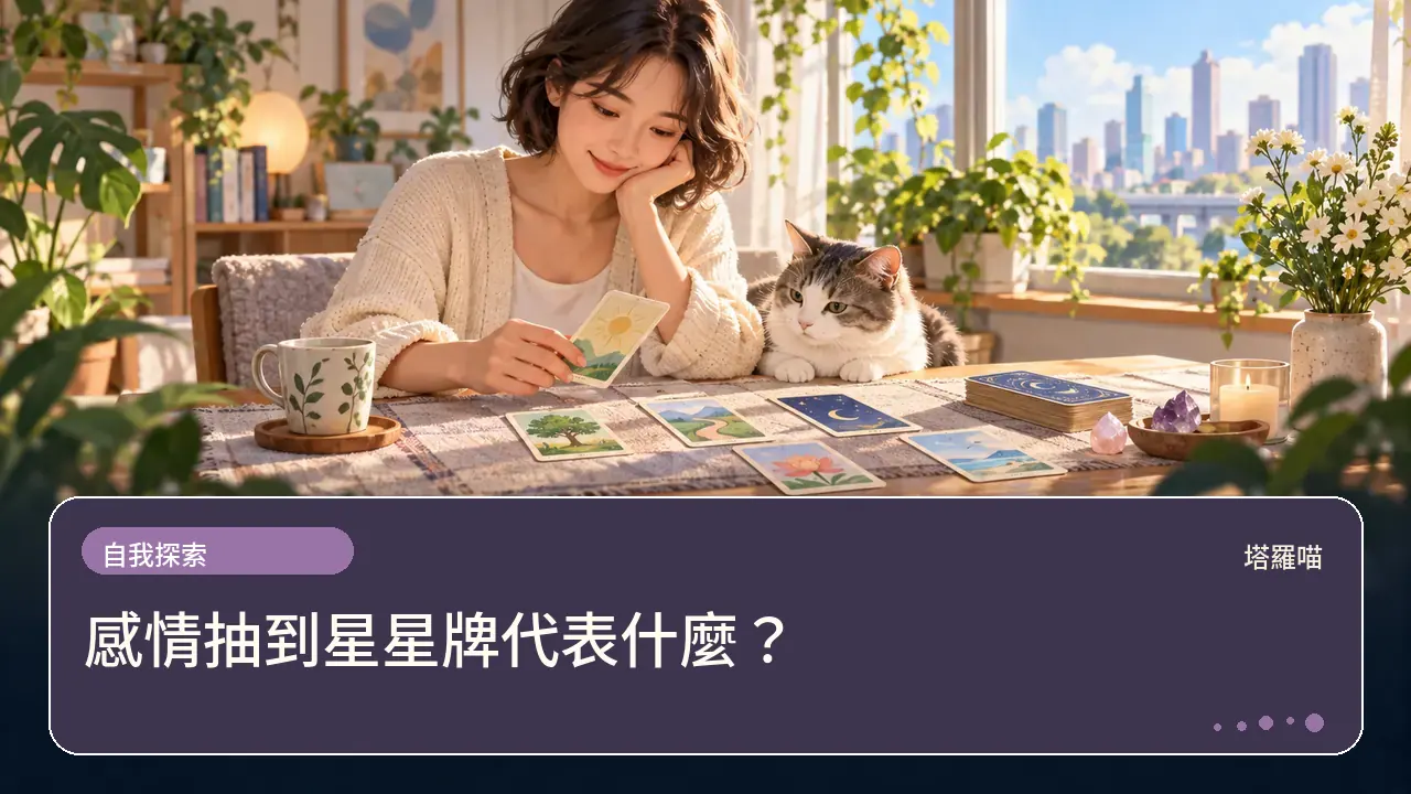 感情抽到星星牌代表什麼？主題插畫