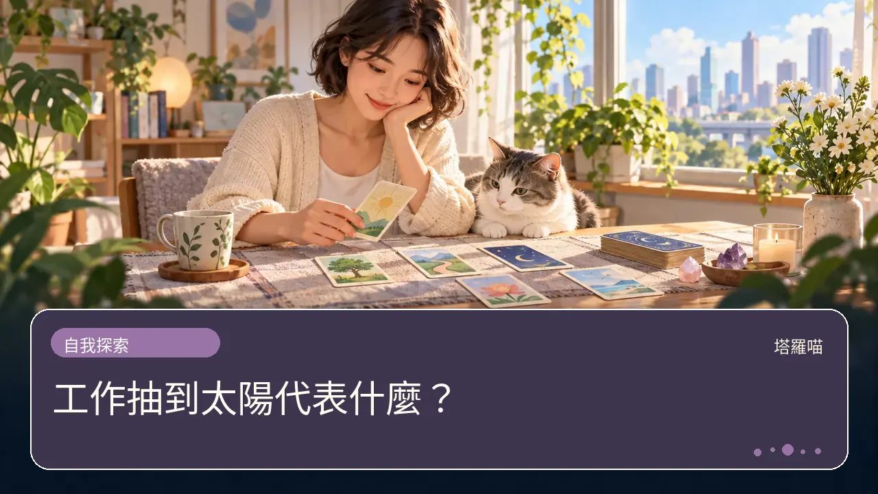 工作抽到太陽代表什麼？主題插畫